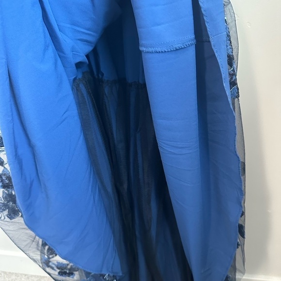 Eliza J Sequin Floral Print Belted Gown - Picture 13 of 13